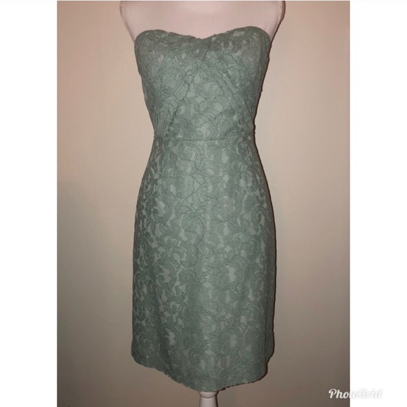 Mint green lace dress 10 J Crew - Picture 2 of 8